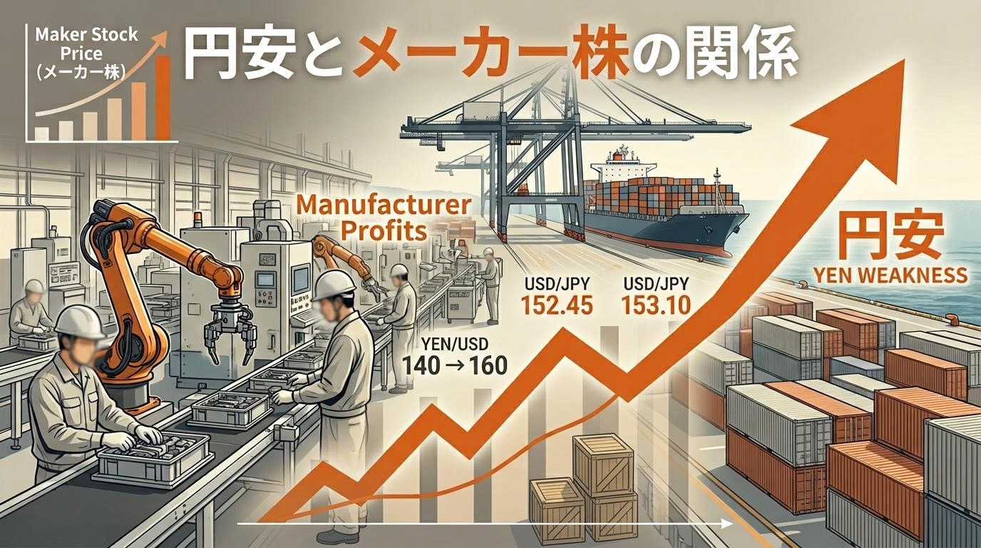 メーカー株と円安